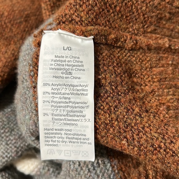 MADEWELL Andria Pullover Sweater in Coziest Yarn Wide Sleeves Heather Honey Sz L - Picture 13 of 14